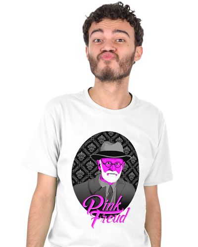 T-shirt Pink Freud Branca