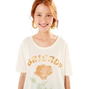 T-Shirt Rosa Obrigada Off White - M