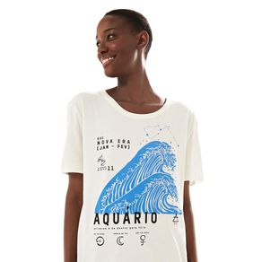 T-Shirt Silk Aquario Off White - M