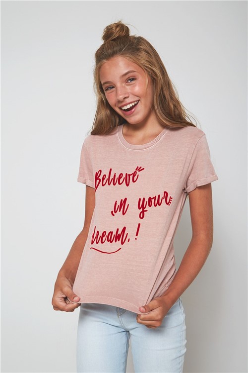 T-Shirt Stone Believe Rosa - 12