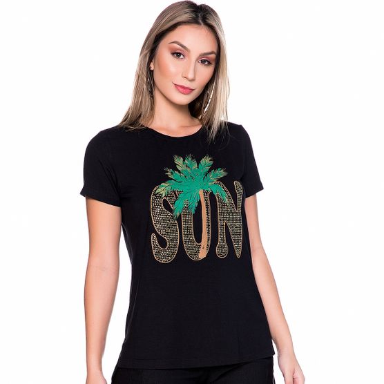 T-Shirt Sun com Brilho G