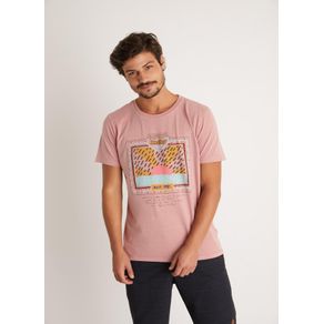 T-shirt Tinturada Silk 80s V Rosa M