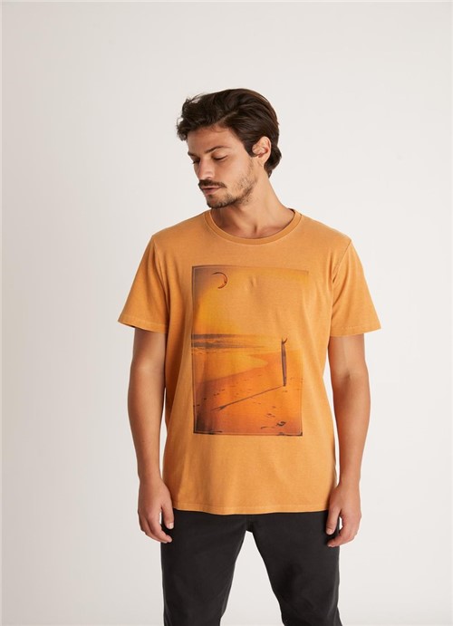 T-shirt Tinturada Silk Beach Board Amarelo G