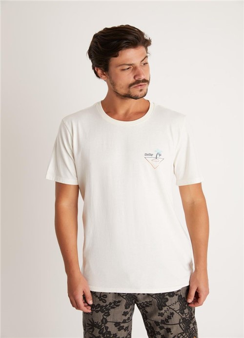 T-shirt Tinturada Silk Coqueiro Glyph Branco G