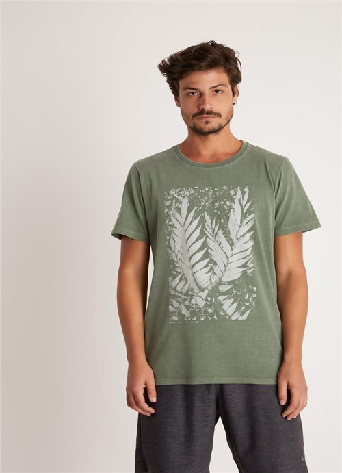 T-shirt Tinturada Silk Natural Reverb Verde Escuro M