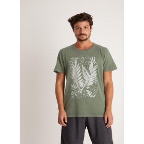 T-shirt Tinturada Silk Natural Reverb Verde Escuro P