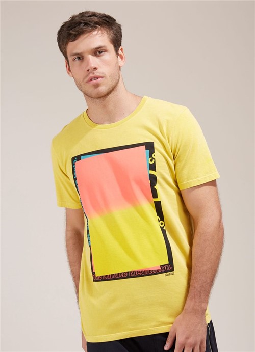 T-shirt Tinturada Silk Poster Board Amarelo G