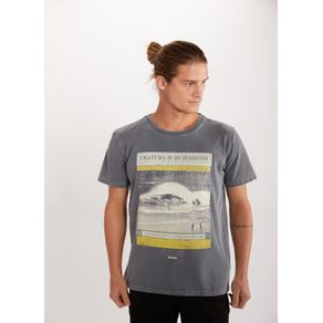 T-shirt Tinturada Silk Ubatuba Surf V Chumbo P