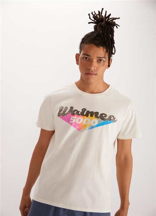 T-shirt Tinturada Silk Waimea 5000 V Branco G