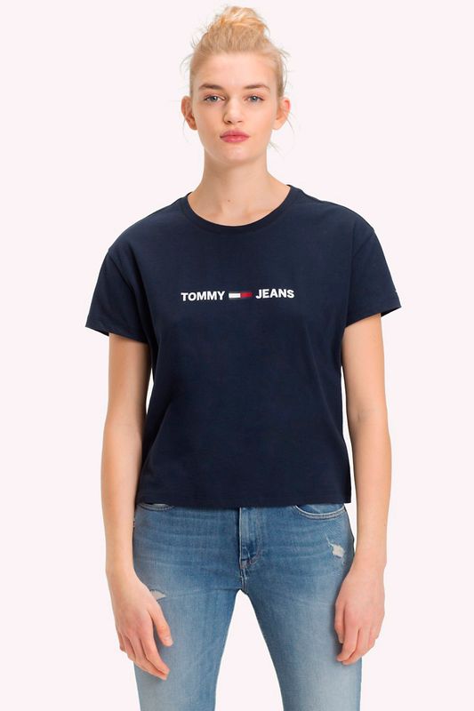 T-shirt Tommy Hilfiger Cropped Azul Tam. PP