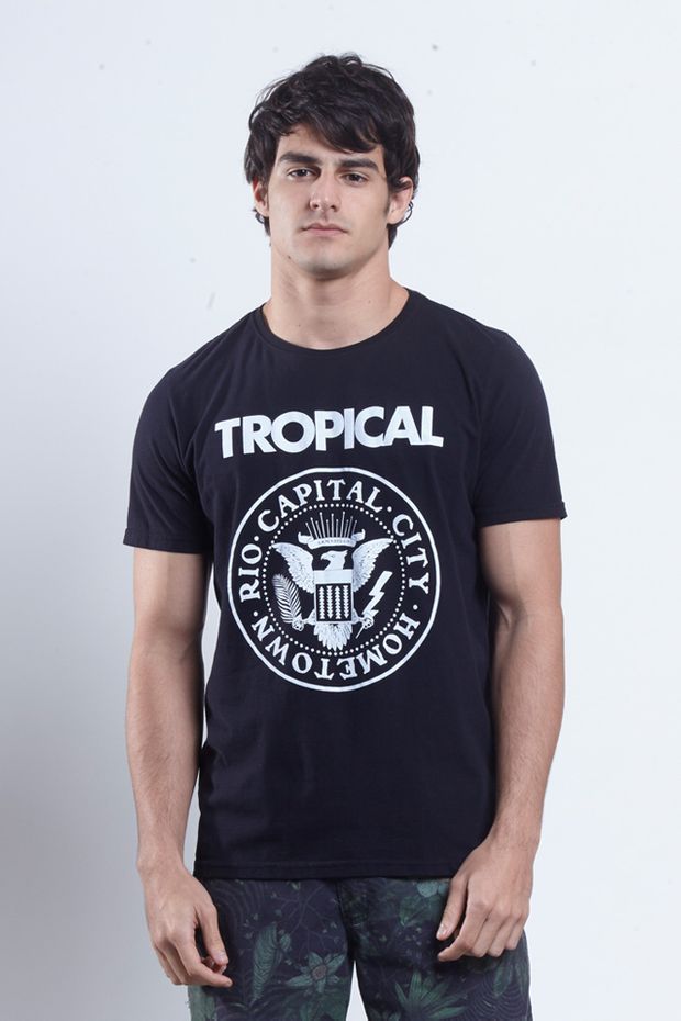T-shirt Tropical Blitzeg Preto P