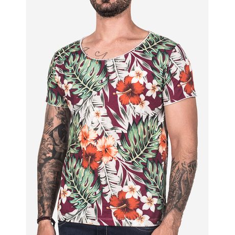 T-shirt Tropical Vinho 102449