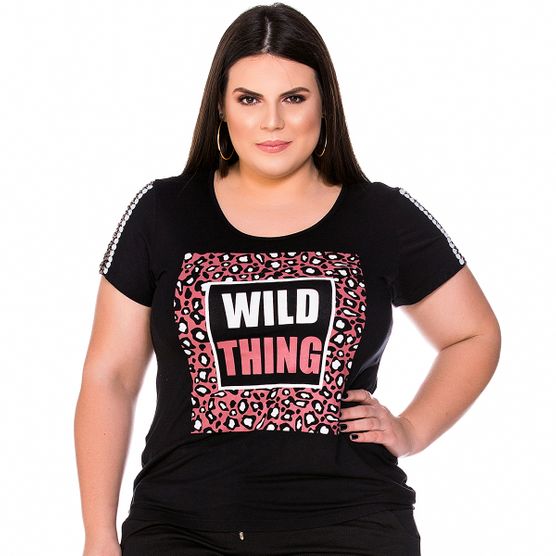 T-Shirt Wild Thing Bordada Plus Size P
