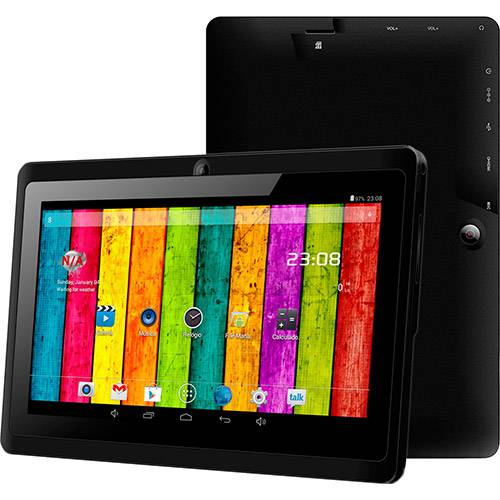 Tablet Bright 0386 8GB Wi-fi Tela 7" Android 4.4 Processador Dual Core Cortex A7 1.5Ghz - Preto