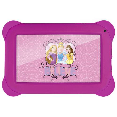 Tablet Disney Princesas - 7 Polegadas - Wifi - 8GB Memória Interna Quad Core Rosa NB239 Multikids