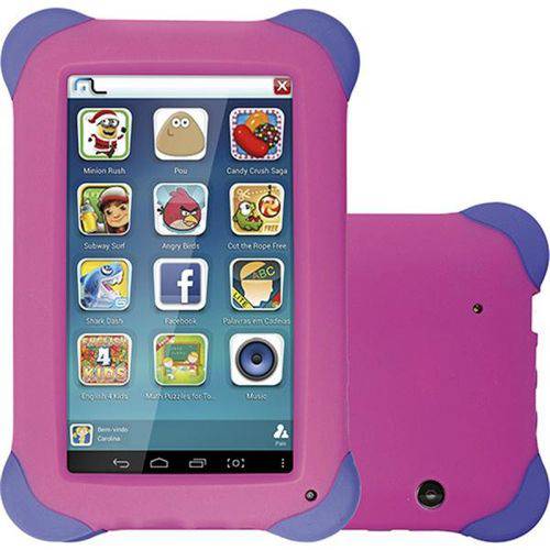 Tablet Kid Pad N195 8gb 7" Quadcore 3g Rosa - Multilaser