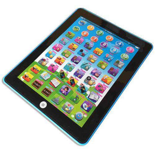 Tablet Laptop Inglês Português Infantil Didático Azul