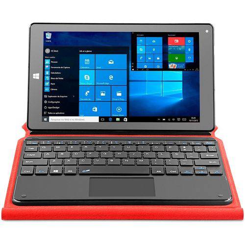 Tablet M8w Plus Hibrido Windows 10 8.9 Pol. Intel 2gb 32gb Dual Câmera Vermelho Multilaser - Nb243