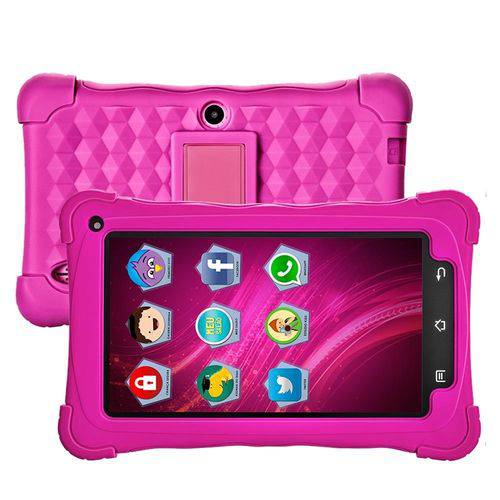 Tablet Mondial TB-18, 7", 4G, Wi-Fi, Kids, Android 7.1, Quad Core, 3MP, 8GB - Rosa