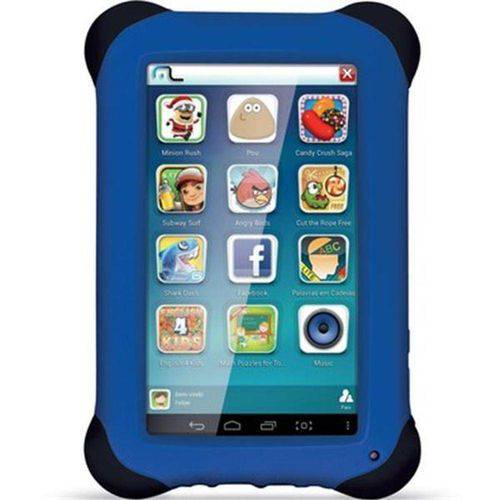 Tablet Multilaser Kid Pad 8gb , Quad Core , Android 4.4 , Cam 2.0 Mp, Azul - Nb194