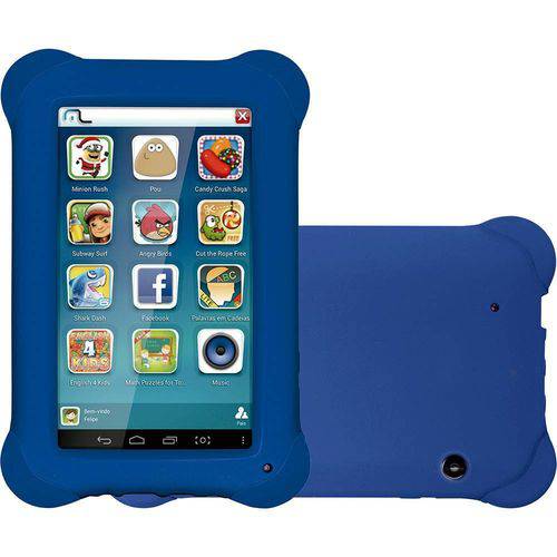 Tablet Multilaser Kid Pad Azul Quad Core Android 4.4 8GB Dual Cam Wi-Fi Tela de 7"