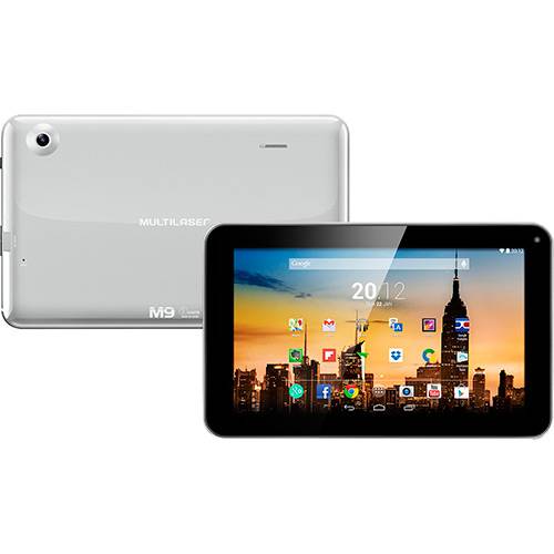 Tablet Multilaser M9 8GB W-Fi Tela 9" Android 4.4 Processador Dual Core A23 1,2GHz- Prata