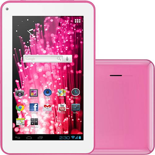 Tablet Multilaser PC7 M7-S 4GB Wi-fi Tela 7" Android 4.1 Processador 1.2 GHz - Rosa