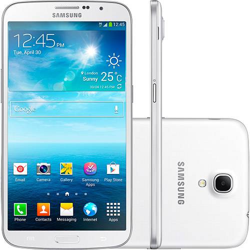 Tablet Samsung Galaxy Mega GT-I9200 com Android 4.1 Wi-Fi e 3G Tela 6.3" Touchscreen Branco Função Celular e Memória Interna 8GB