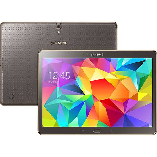 Tablet Samsung Galaxy Tab S T805M 16GB Wi-fi + 4G Tela Super AMOLED 10.5" Android 4.4 Processador Octa-Core - Cinza/Bronze