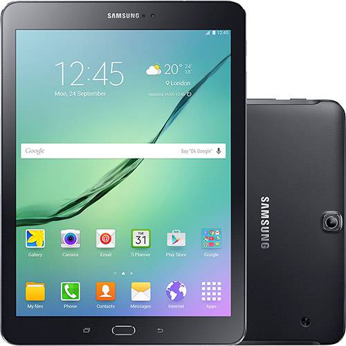 Tablet Samsung Galaxy Tab S2 T815 32GB Wi-fi 4G Tela AMOLED 9.7'' Android 5.0 Processador Octa Core 1.9 Ghz+1.3GHz - Preto