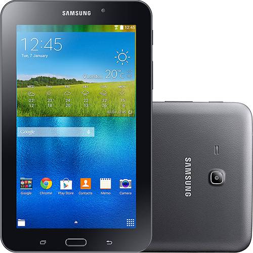 Tablet Samsung Galaxy Tab T113 8GB Wi-Fi Tela 7" Android 4.4 Processador Quad Core 1.3GHz - Preto