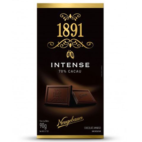 Tablete Chocolate Amargo 70% Cacau Intense 90g - Neugebauer
