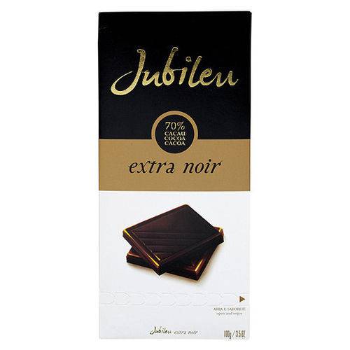 Tablete Chocolate Preto Extra Noir 70% Cacau Jubileu 100g