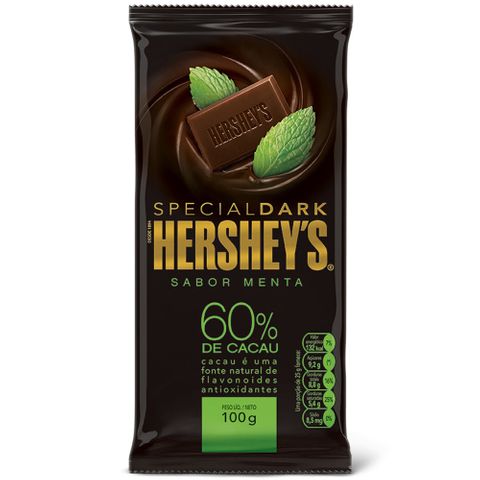Tablete Chocolate Special Dark 60% Cacau Sabor Menta 100g - Hersheys