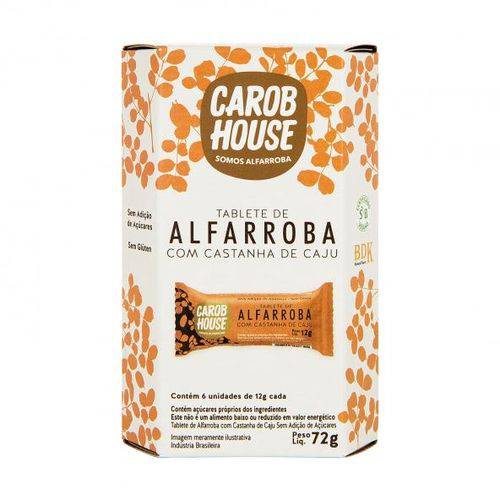 Tablete de Alfarroba com Castanha de Caju 72g - Carob House