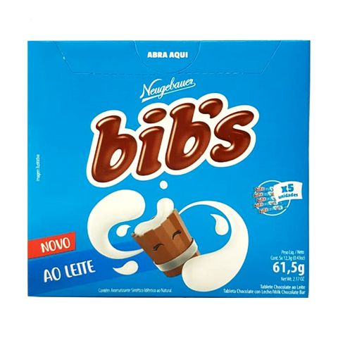 Tablete de Chocolate ao Leite Bibs C/5 - Neugebauer