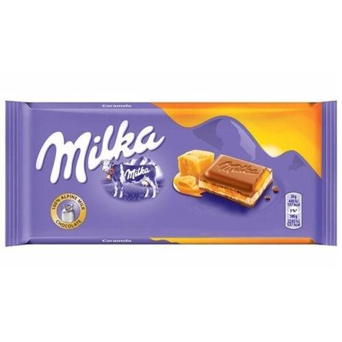Tablete de Chocolate Creme e Caramelo 100g - Milka
