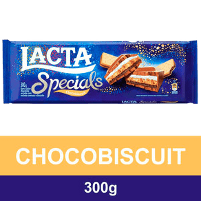 Tablete de Chocolate Lacta Chocobiscuit 300g