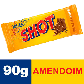 Tablete de Chocolate Lacta Shot 90g