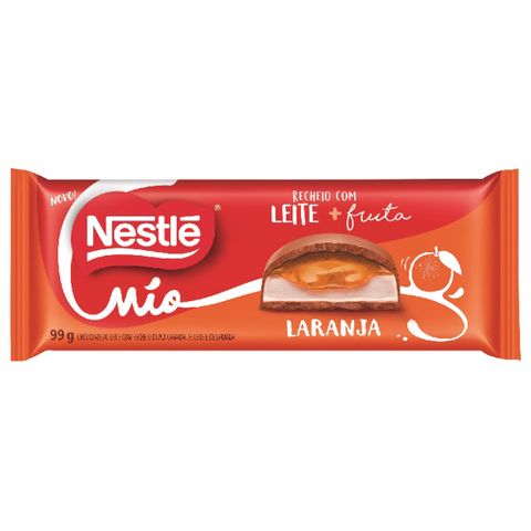 Tablete de Chocolate Mio Recheio Leite e Laranja 99g - Nestlé