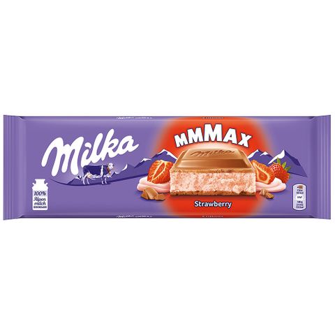 Tablete de Chocolate Mmmax Strawberry 300g - Milka