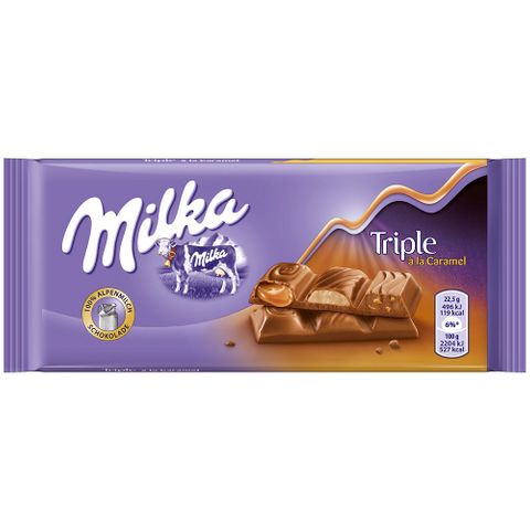 Tablete de Chocolate Triple Caramel 90g - Milka