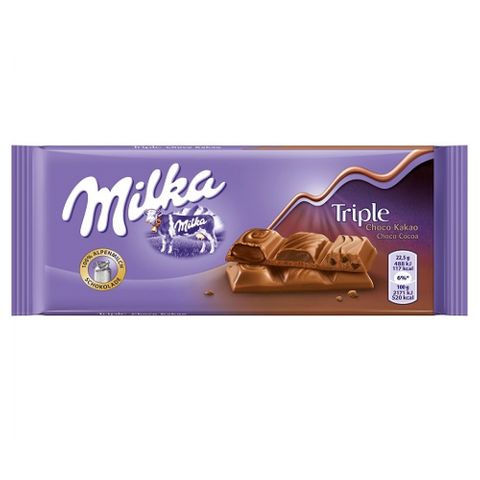 Tablete de Chocolate Triple Cocoa 90g - Milka