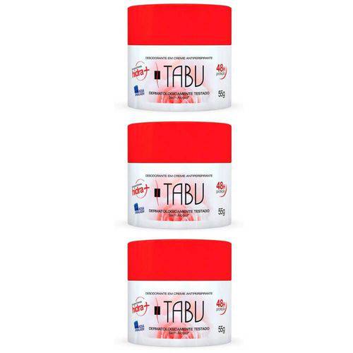 Tabu Tradicional Desodorante Creme 55g (kit C/03)