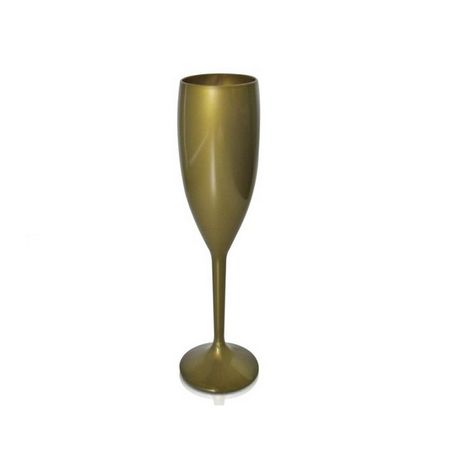 Taça Acrílica Champagne Dourada 200ml