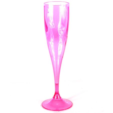Taça Acrílica Champagne Rosa 200ml