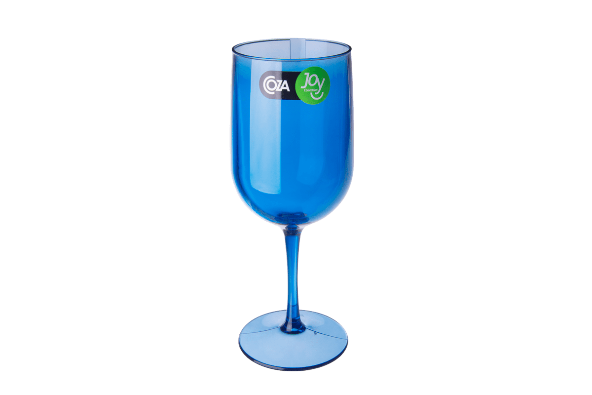 Taça Água/Vinho - Fun 8,1 X 8,1 X 20,5 Cm 380 Ml Azul Coza
