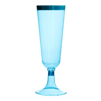 Taça de Acrílico Espumante de Luxo Linha Color Blue com 8un Decorplastic