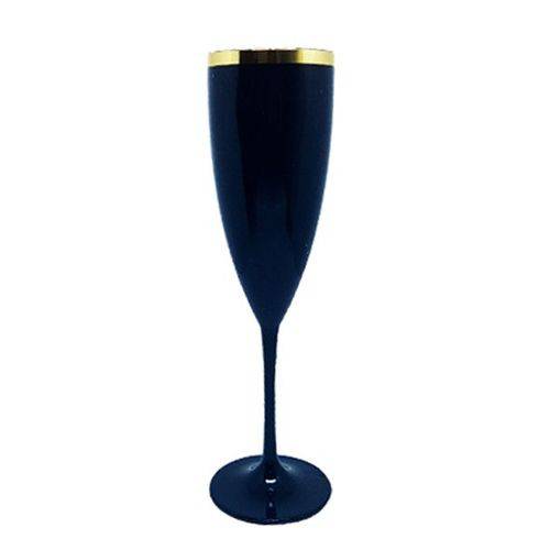 Taça de Champagne em Acrílico Prime Golden