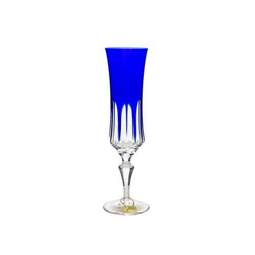 Taça de Cristal para Champagne Azul Escuro 210ml - Strauss